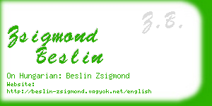 zsigmond beslin business card